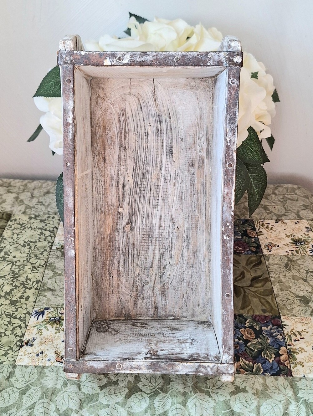 Vintage Masonry Brick Mold With Metal Edging Stamped "HH HH"